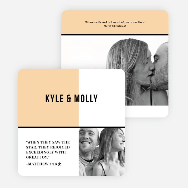 Great Joy Christmas Card - Orange