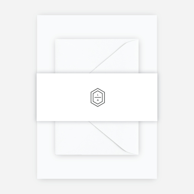 Hexagon Bliss Wedding Belly Bands - Gray