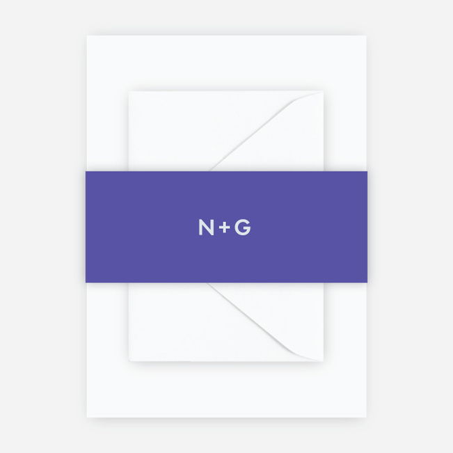 Today’s Modernist Wedding Belly Bands - Purple