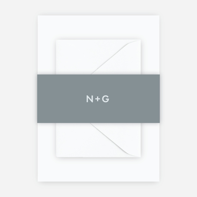 Today’s Modernist Wedding Belly Bands - Gray