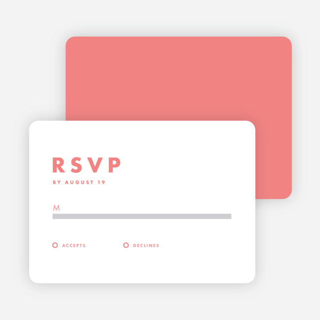 Today’s Modernist Wedding Response Cards - Pink