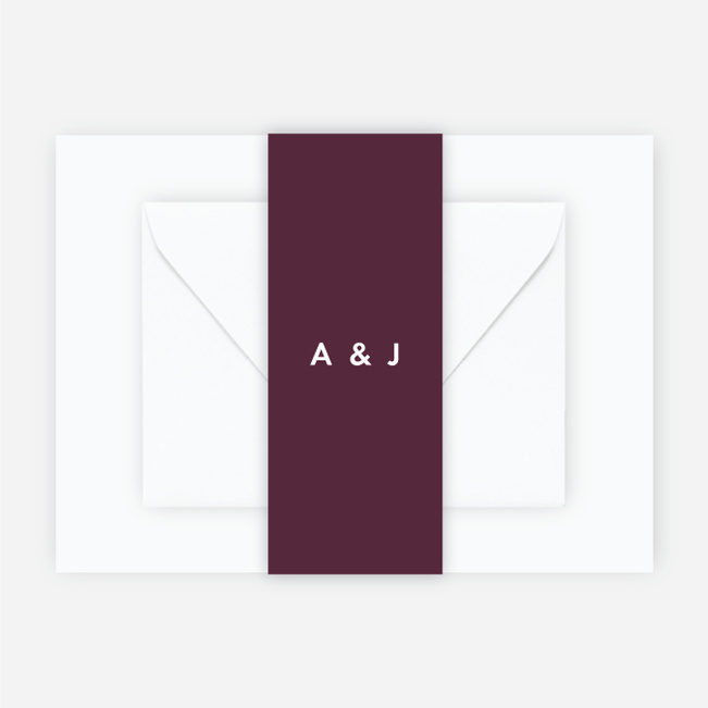 Wedding Frame of Mind Wedding Belly Bands - Purple