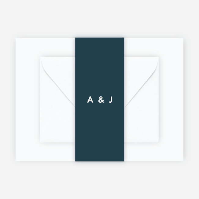 Wedding Frame of Mind Wedding Belly Bands - Blue