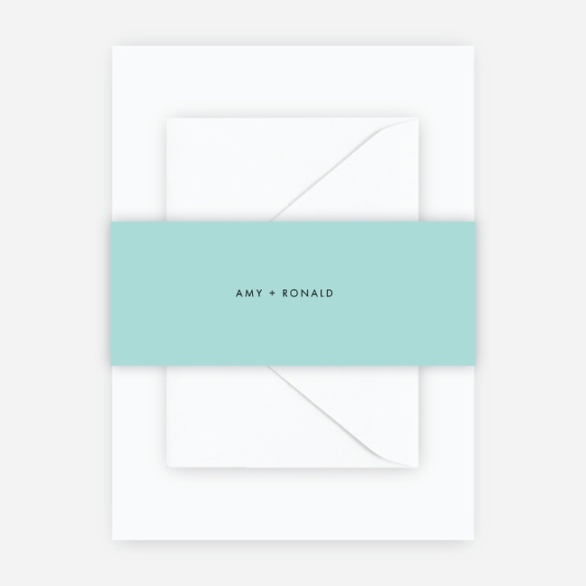 Stripe It Wedding Belly Bands - Blue