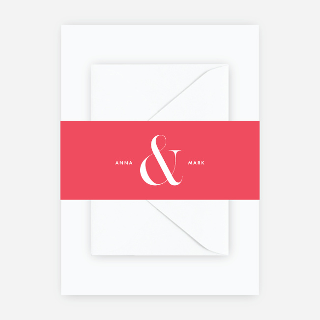 Ampersand Wedding Belly Bands - Red