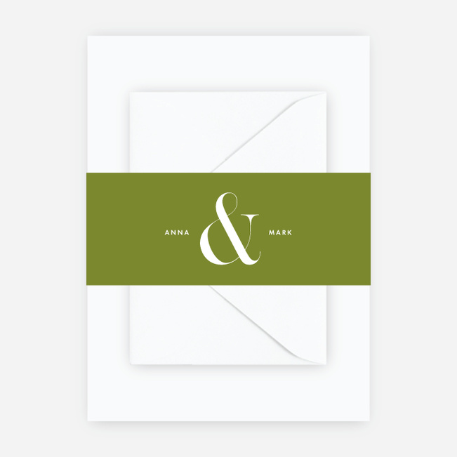 Ampersand Wedding Belly Bands - Green