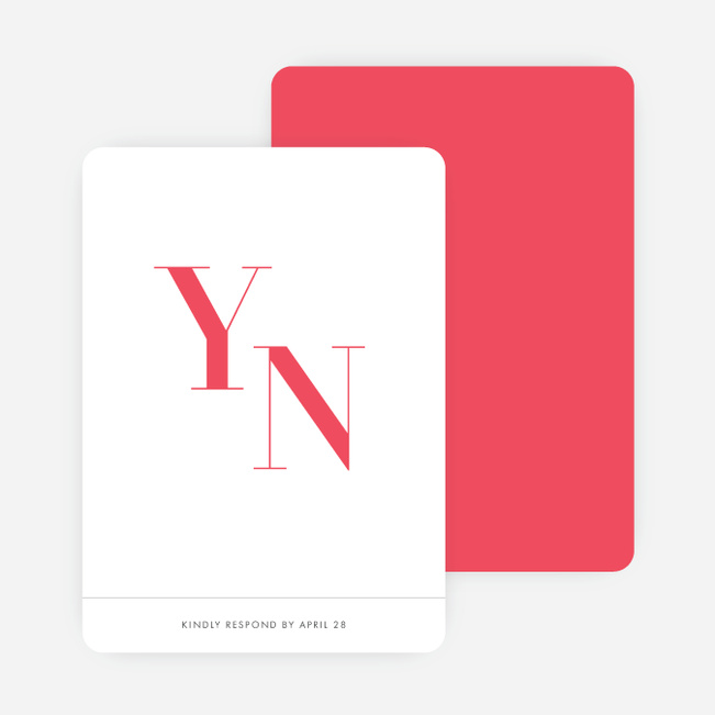 Ampersand Wedding Response Cards - Red