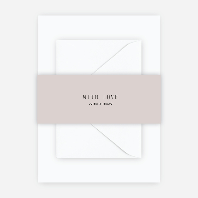 Bold Strokes Wedding Belly Bands - Gray