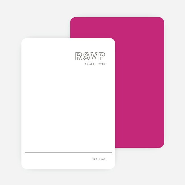 Color Up Wedding Response Cards - Pink