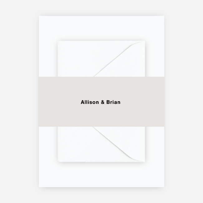 Paper Cuts Wedding Belly Bands - Gray