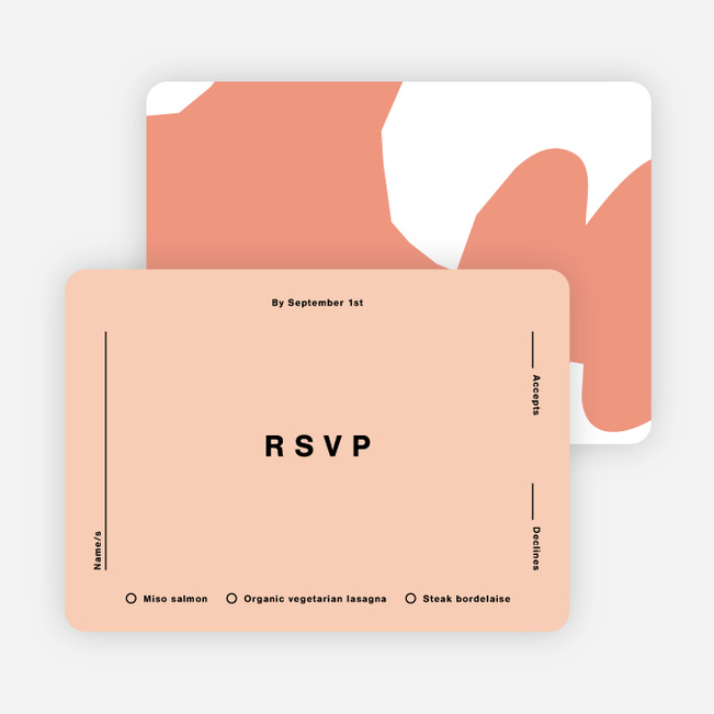 Paper Cuts Wedding Response Cards - Orange