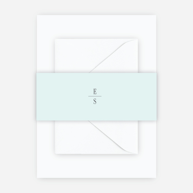 Diagonal Chic Wedding Belly Bands - Blue