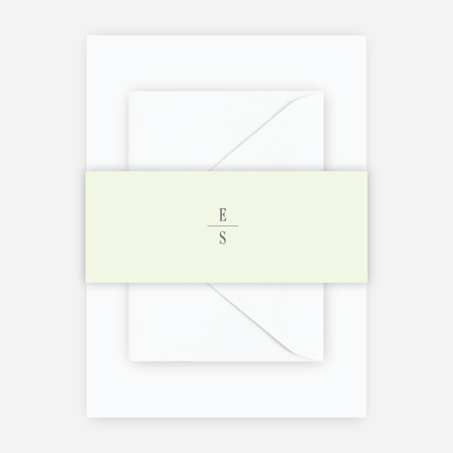 Diagonal Chic Wedding Belly Bands - Green