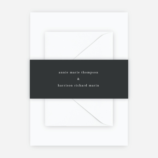 Floral Bliss Wedding Belly Bands - Gray