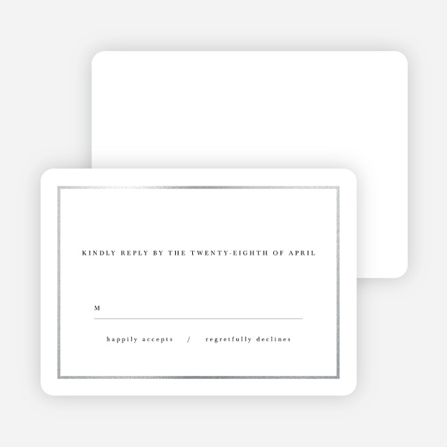 Less is More Wedding Response Cards - White