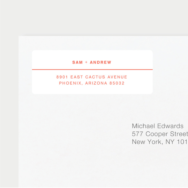 Simply Type Wedding Return Address Labels - Red