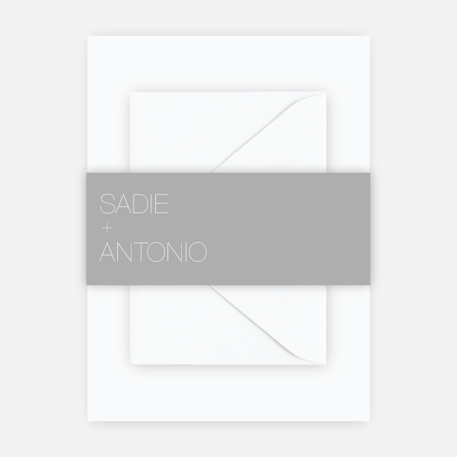 Stacked Type Wedding Belly Bands - Gray