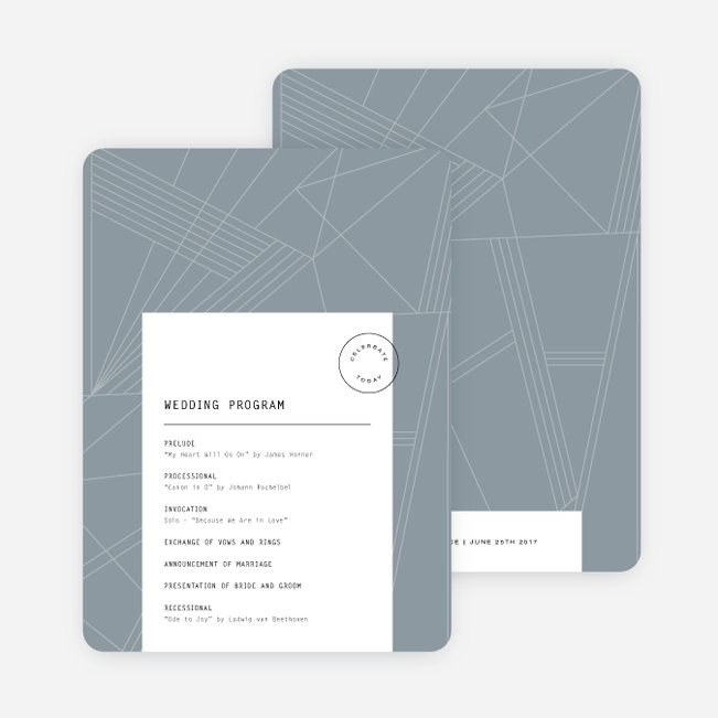 Label It Wedding Programs - Blue