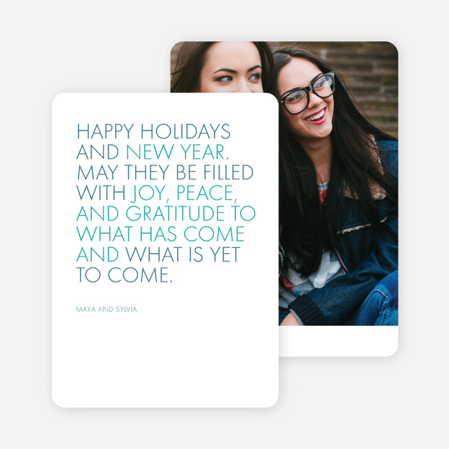 Cap Happy Holiday Photo Cards - Blue