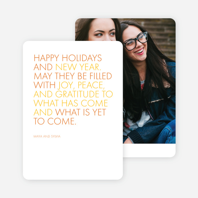 Cap Happy Holiday Photo Cards - Yellow