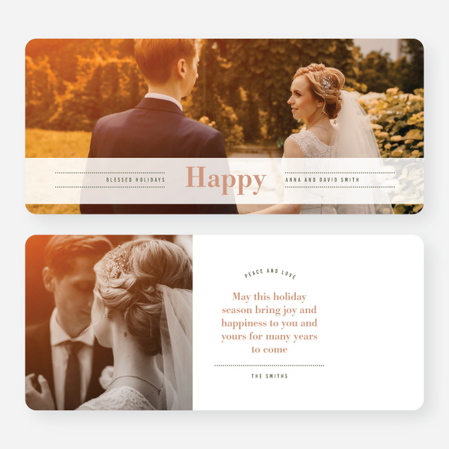 Happy Banner Holiday Cards - Beige