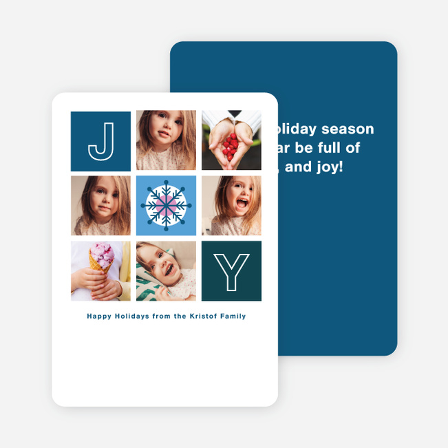 Tic Tac Joy Family Photo Cards - Blue