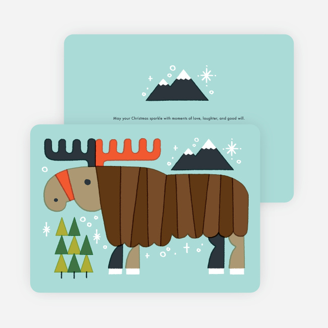 Vintage Moose Holiday Cards - Multi