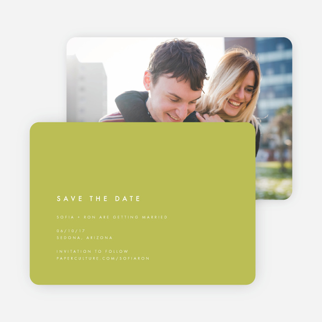 Color Pop Save The Dates - Green