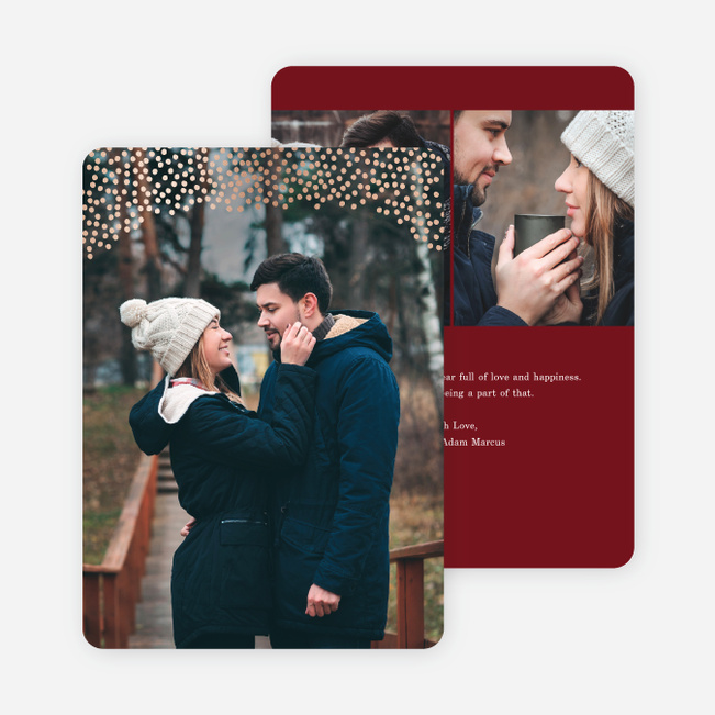 Holiday Confetti Holiday Cards - Red