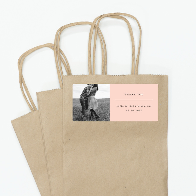 Less is More Wedding Gift Tags And Stickers - Pink