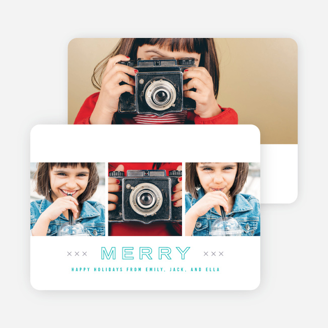 Needlepoint Focus Christmas Cards - Blue