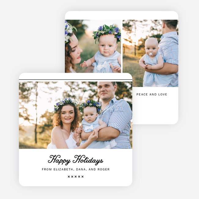 Script Holiday Cards - Black