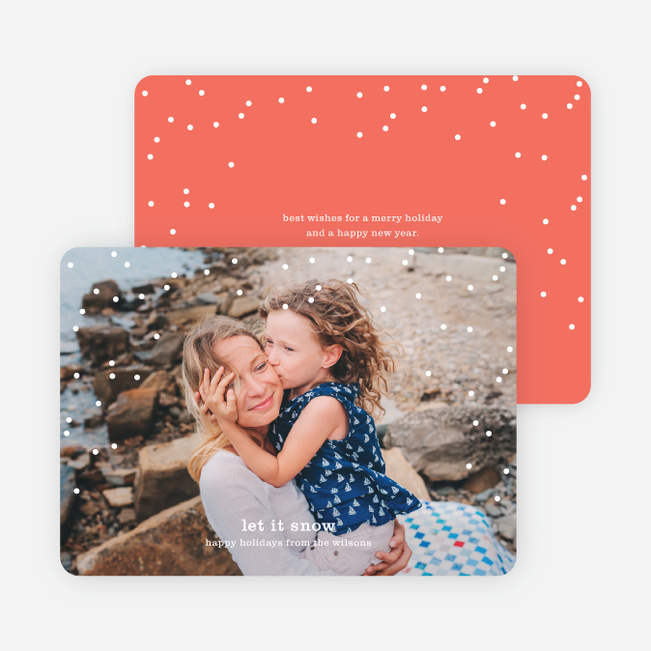 Snow Frame Photo Holiday Cards - Red