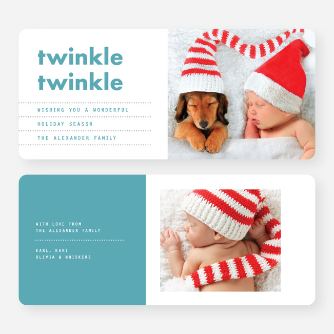 Twinkle Twinkle Holiday Cards - Blue