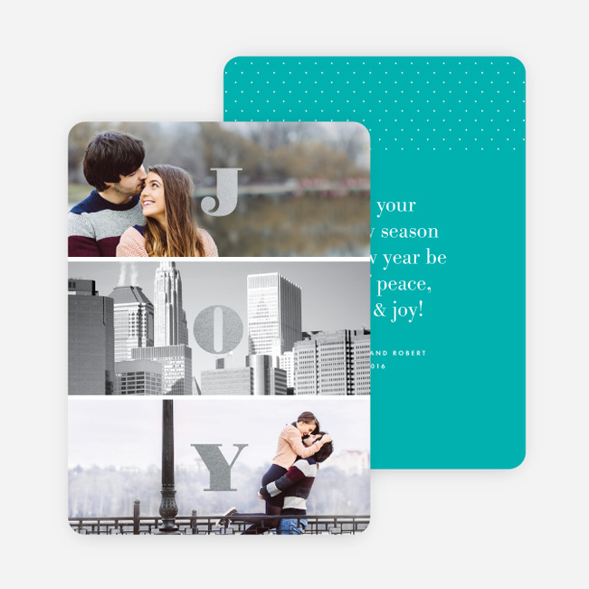 Divided Joy Holiday Cards - Blue