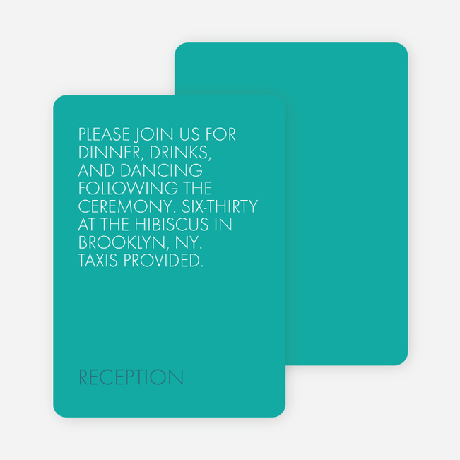 All Caps Wedding Response Addressing. - Green