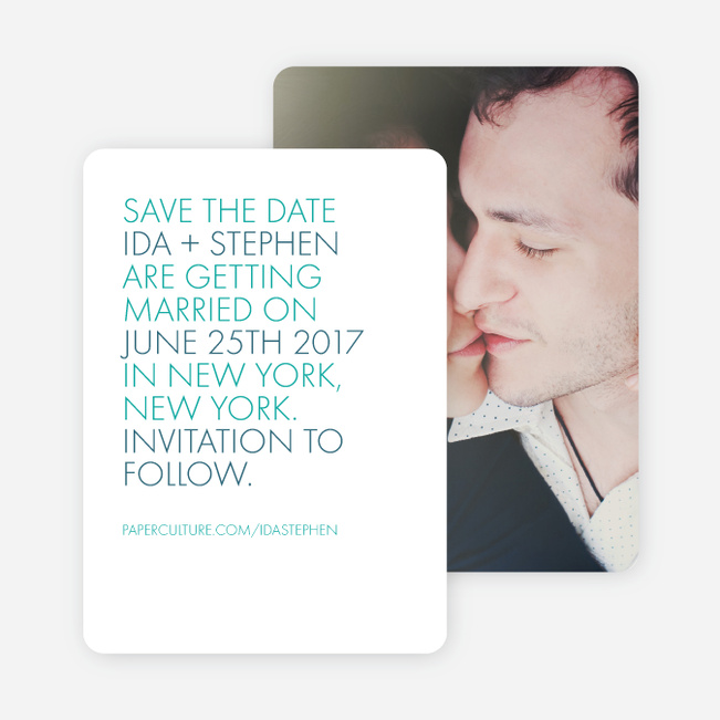 All Caps Wedding Response Addressing. - Green