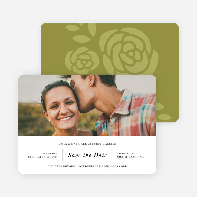 Coming Up Roses Save the Dates - Green