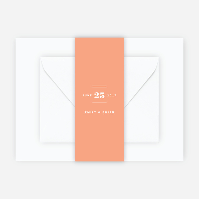 Crossing Paths Wedding Belly Bands - Orange