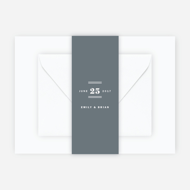 Crossing Paths Wedding Belly Bands - Gray