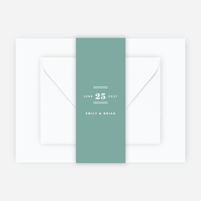 Crossing Paths Wedding Belly Bands - Green