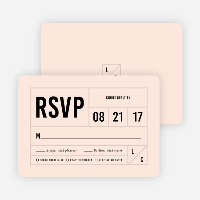 It’s a Date Wedding Response Cards - Pink
