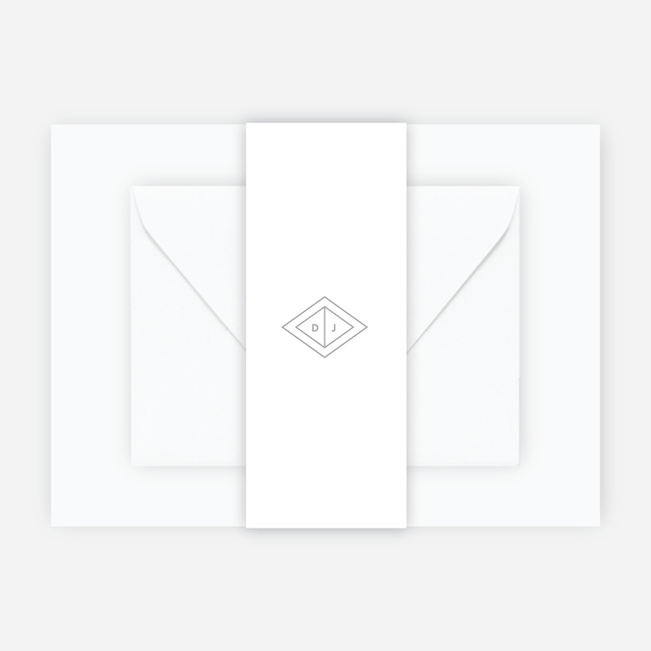 Diamond Chic Wedding Belly Bands - Gray