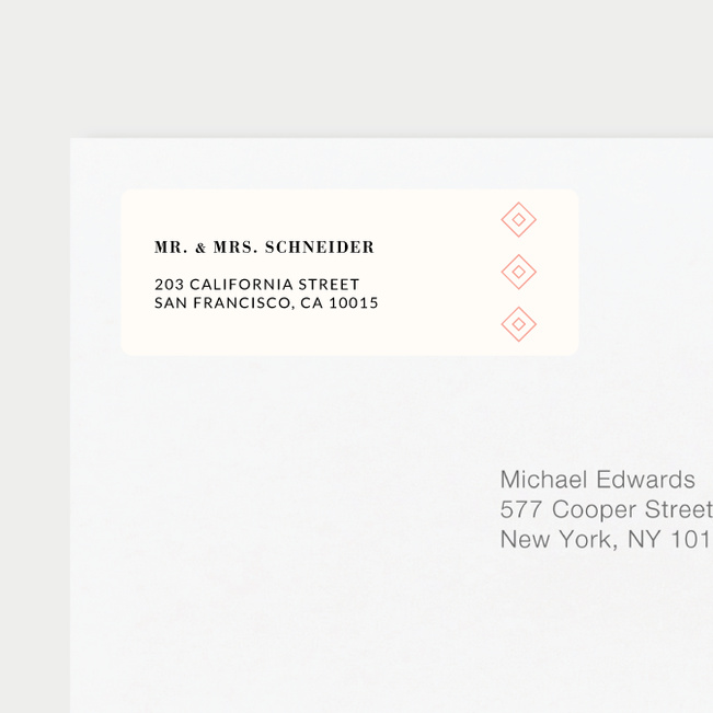 Diamonds in the Rough Wedding Return Address Labels - Orange Diamonds in the Rough - Orange