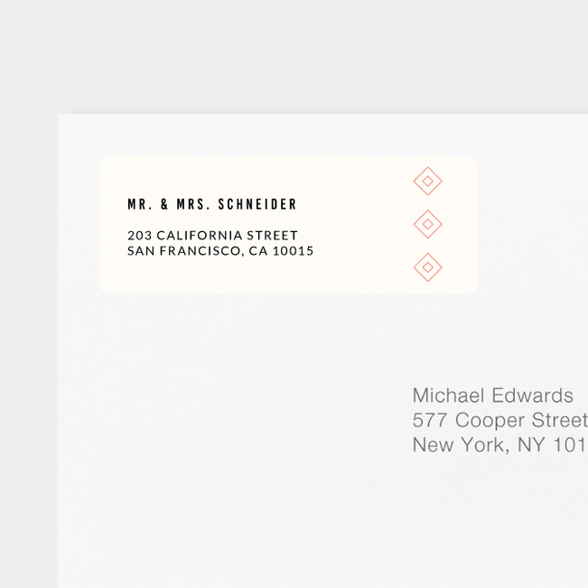 Diamonds in the Rough Wedding Return Address Labels - Orange Diamonds in the Rough - Orange