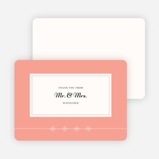 Diamonds in the Rough Wedding Thank You Cards - Orange Diamonds in the Rough - Orange