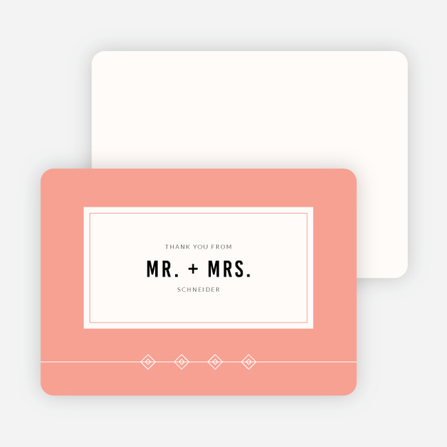 Diamonds in the Rough Wedding Thank You Cards - Orange Diamonds in the Rough - Orange