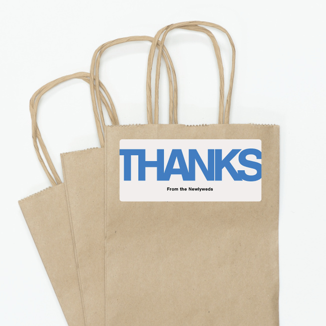 Fortune Favors the Bold Wedding Gift Tags and Stickers - Blue