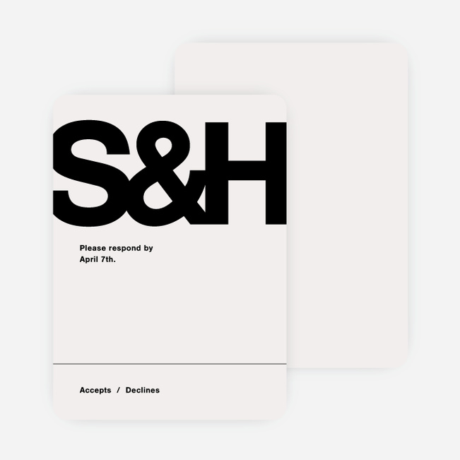 Fortune Favors the Bold Wedding Response Cards - Black