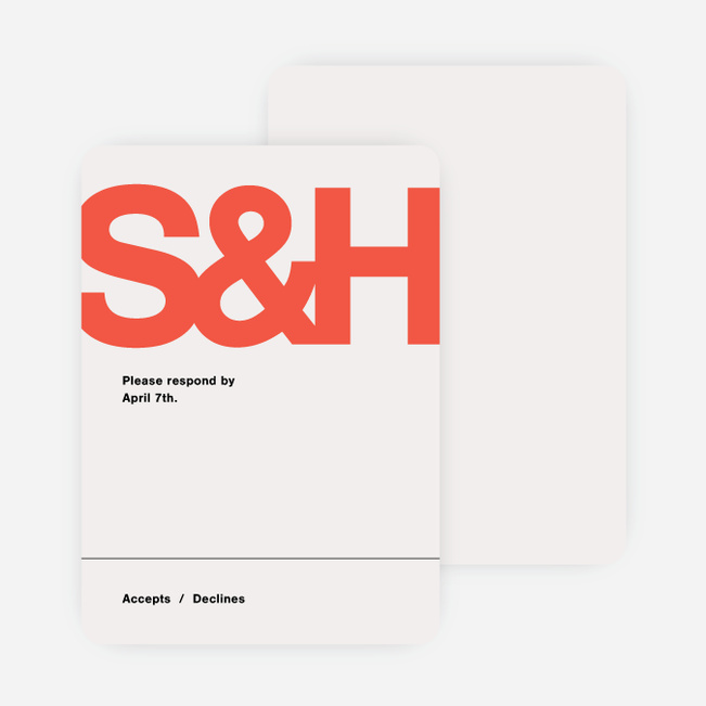 Fortune Favors the Bold Wedding Response Cards - Red